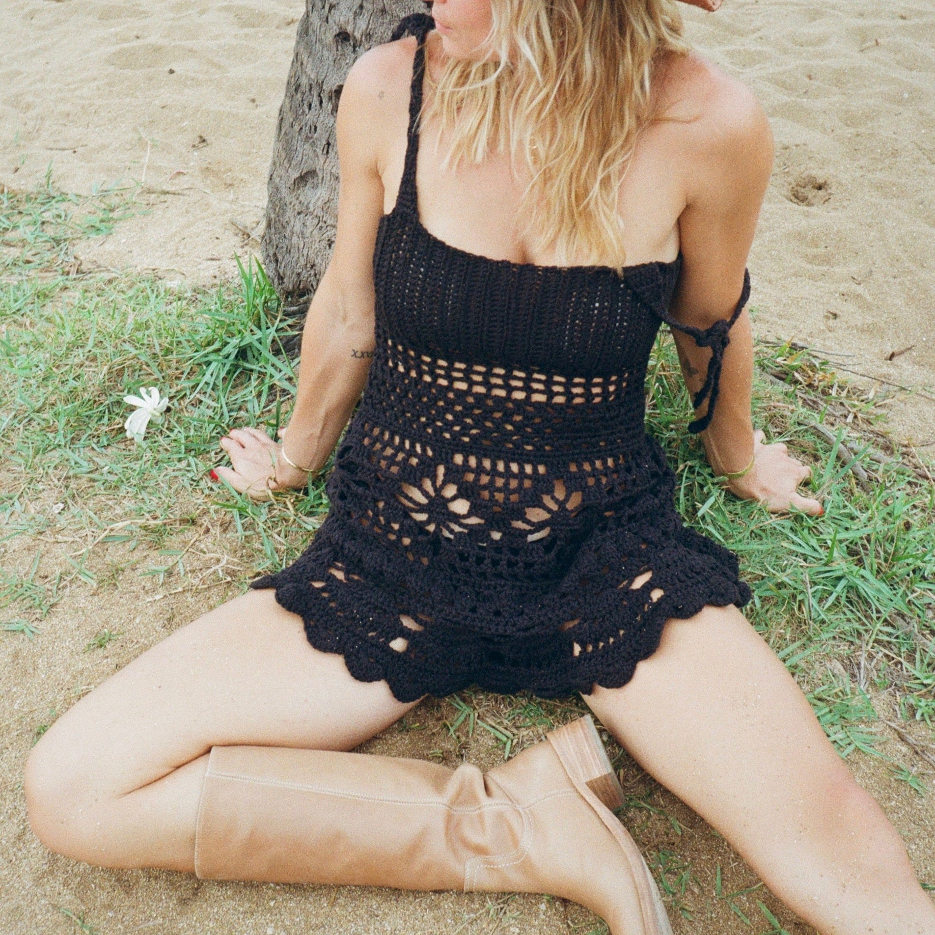 Black Dress Leho Crochet Black Dress Leho Crochet